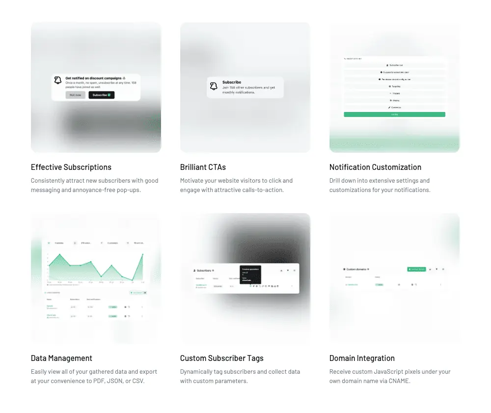Contact Concert Web Push Notifications Tool Additional Features