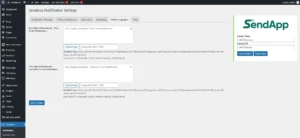 SendApp Dashboard User Interface