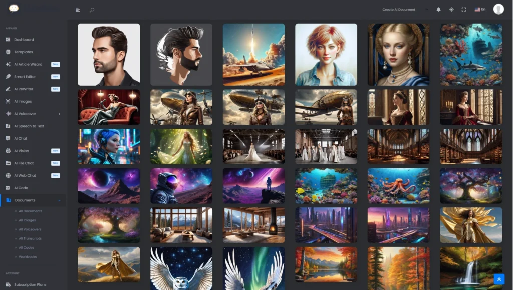 <b> User-Dashboard AI-Images </b>