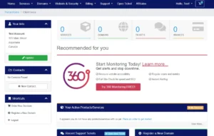 WP Dragon Hosting - Managed WordPress Hosting Dashboard UI