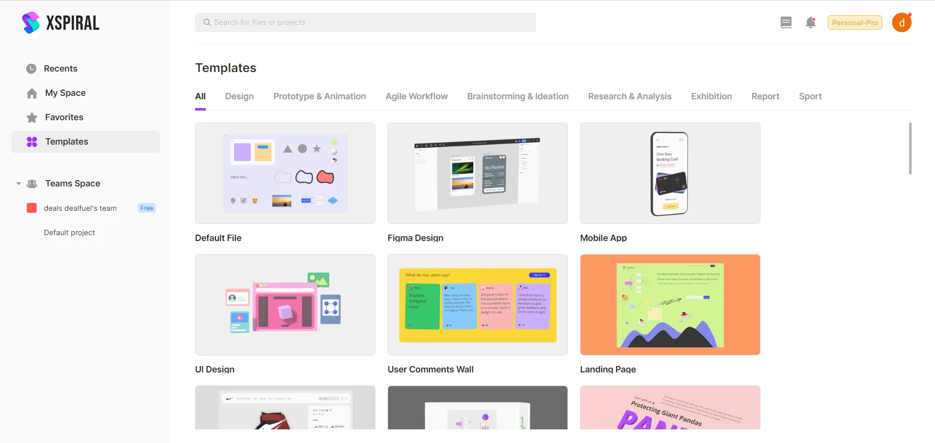 Xspiral Editable templates Feature