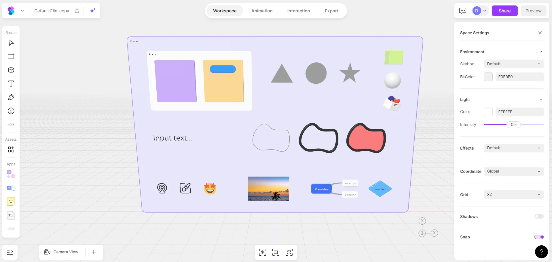 Template Editing UI Feature Of Xspiral - AI 3D Design Software