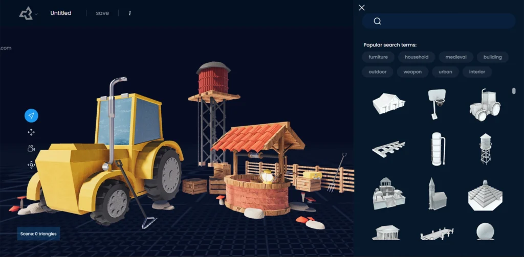 Preview of Sloyd - AI 3D Model Generator