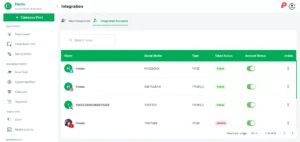 Brand2Social - social media management platform Integrated Platforms Management feature