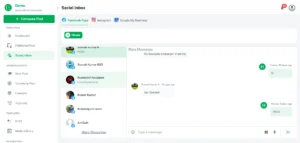 Brand2social social media management platform social inbox feature preview