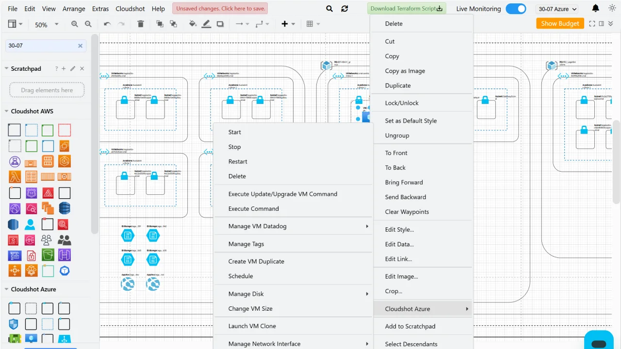 Cloudshot Settings features