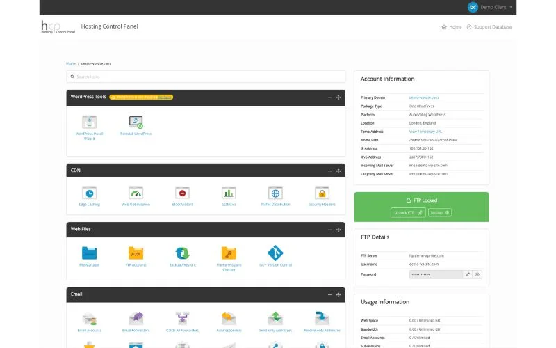 FastMoose Hosting Control Panel feature