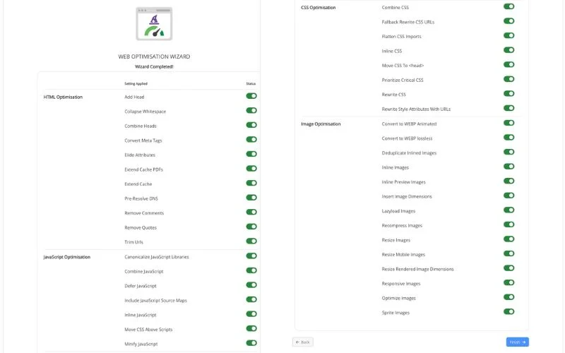 FastMoose Web Optimization Wizard