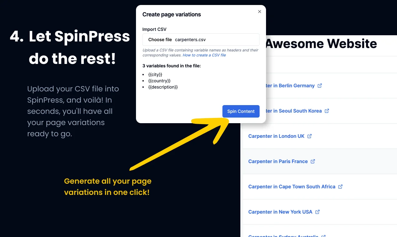 How To Use SpinPress - Content Spinner Step 4