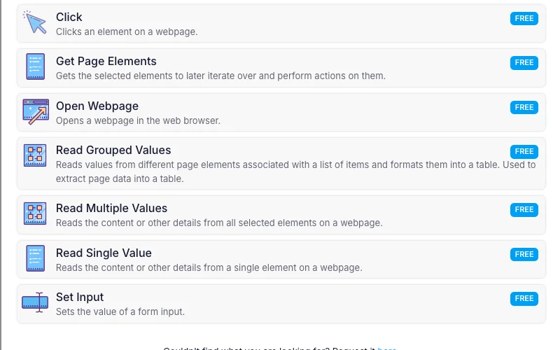 Monkedo No Code Automation Tool - Browser Action Components