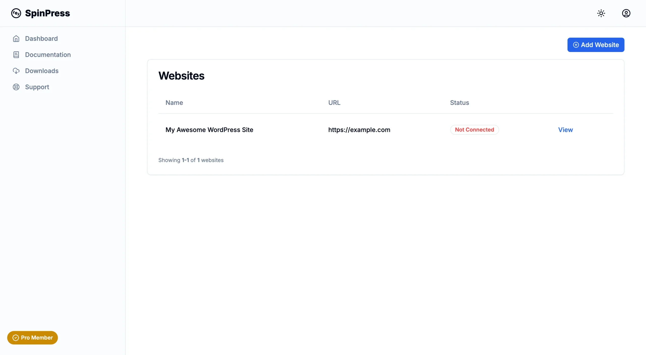 SpinPress Dashboard UI Content Spinner Feature