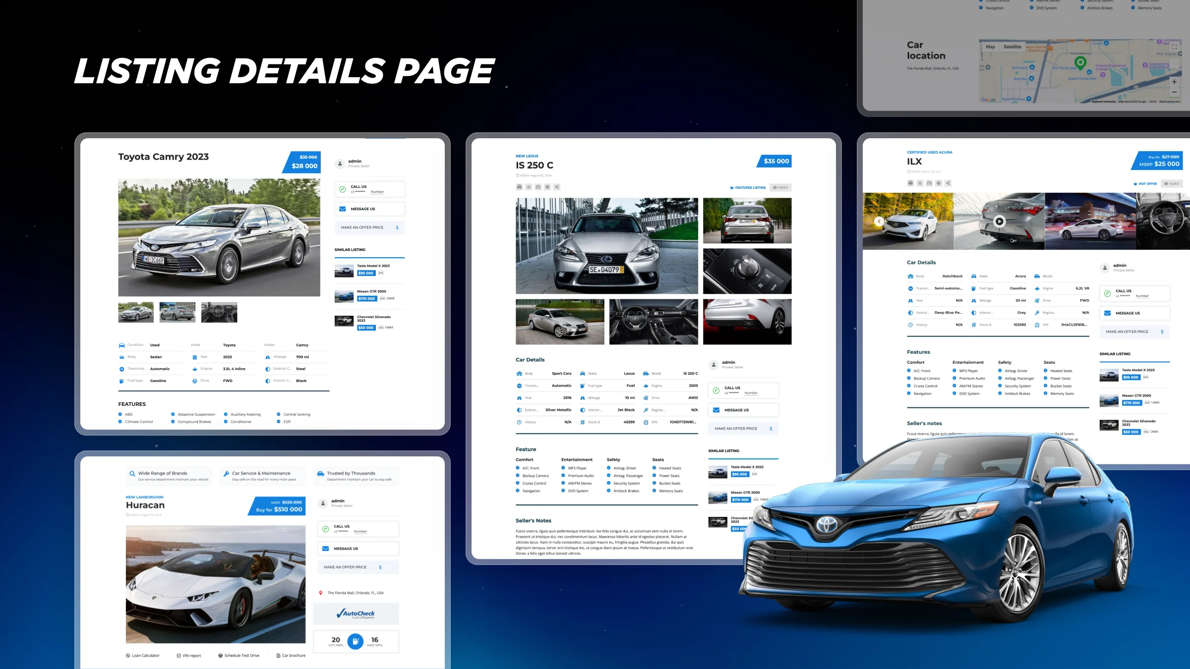 Create your own listing details page