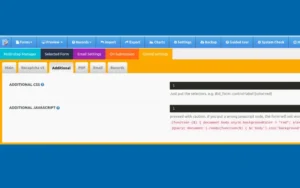 Global Settings User interface of PHP form builder