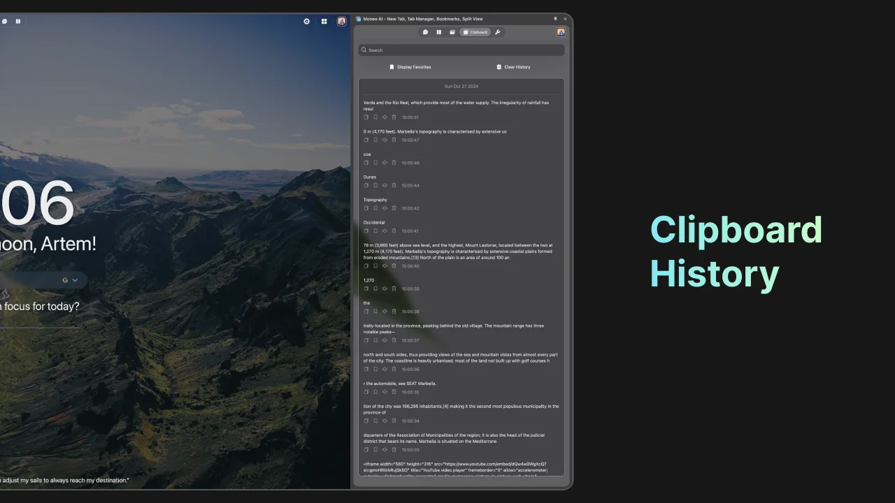 Moneo-AI-Clipboard-History