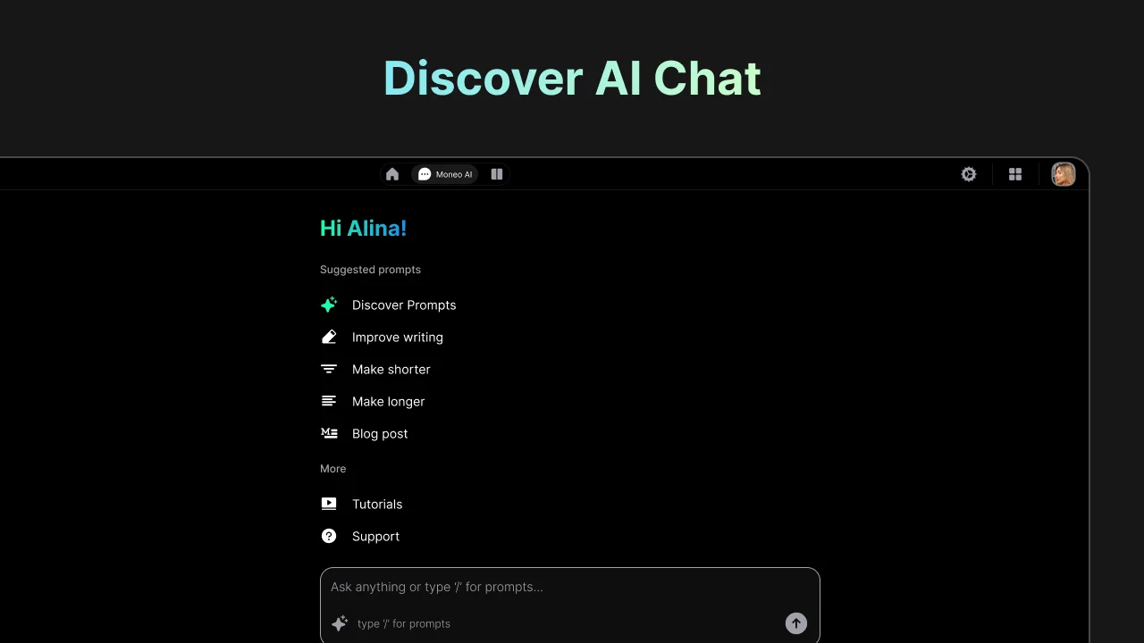 Moneo-AI-Discover-AI-Chat