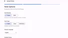 Note options feature of AI Tool For students
