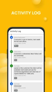Activity Log Preview Image of SalesABL - Leads Management App