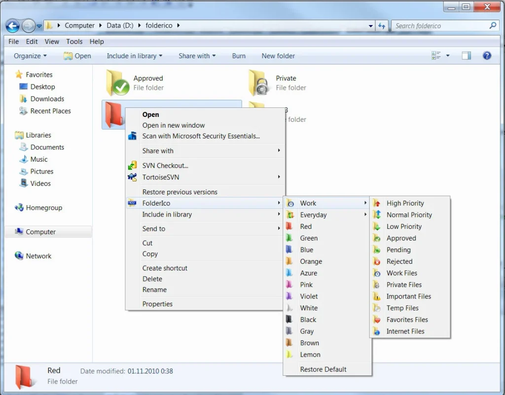Customizable folderioc preview