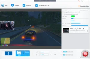 Screen recorder UI of VideoProc Converter AI - Media enhancer