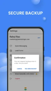 Secure Backup Preview Image of SalesABL - Leads Management App