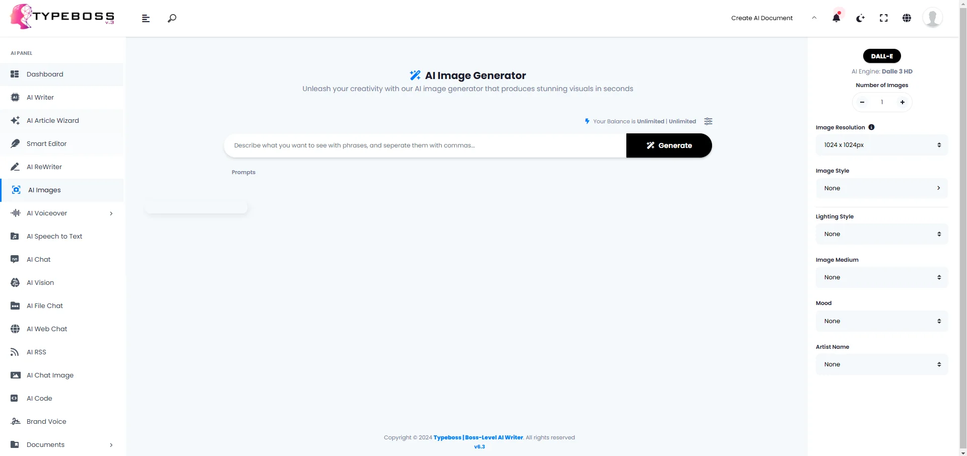 <b>AI Image Generator</b>