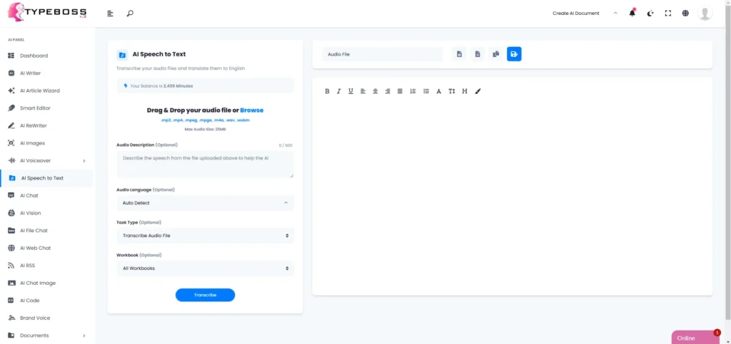 AI Speech To Text Preview Image