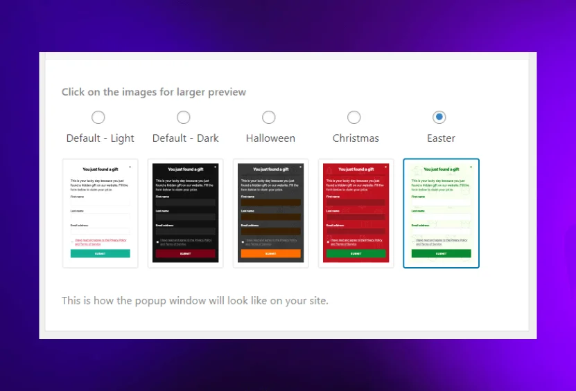 LeadGrabber - Customizable Popups feature of WP Lead Generation Plugin
