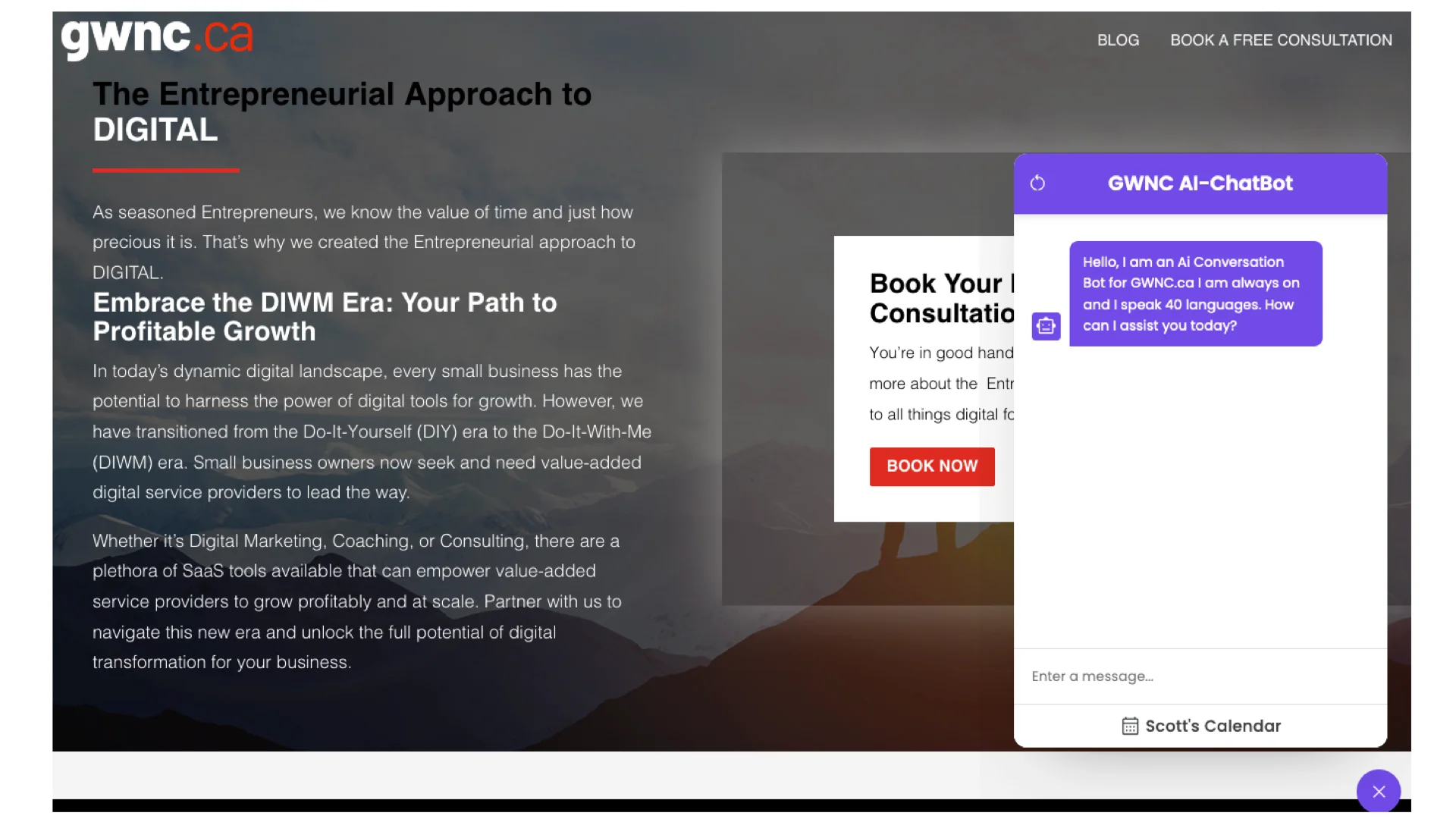 Chat UI of Chatbot - QuickBot - Chatbot For Business
