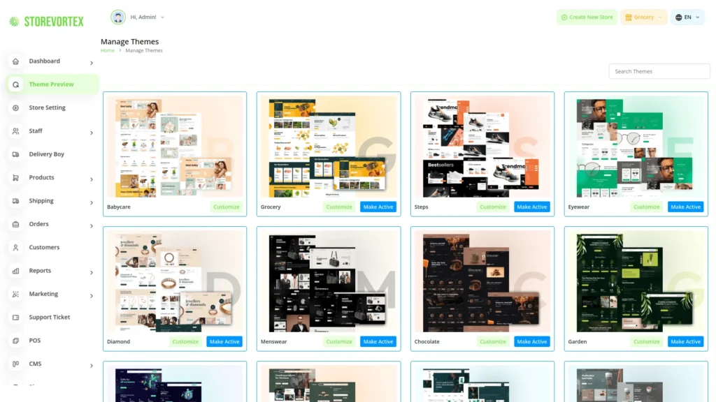 130+ Themes Preview