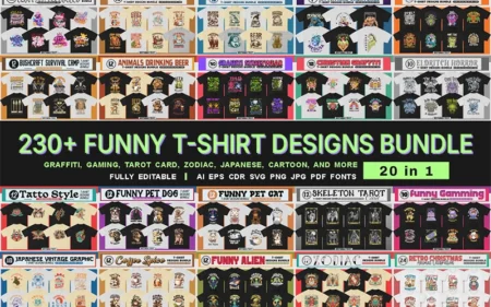 Collage of Funny T-shirt Designs