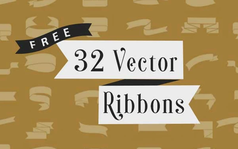 32 Free Vector Ribbon