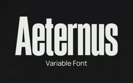 A preview of Aeternus Variable Font