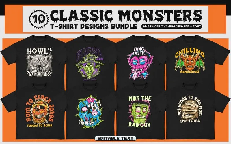 Classic Monster T-shirt design