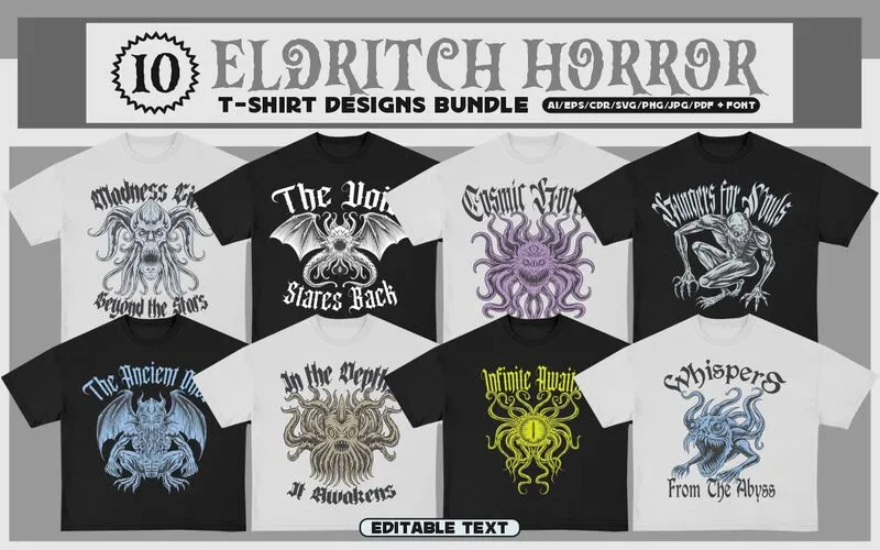 Eldrich horror T-shirt design