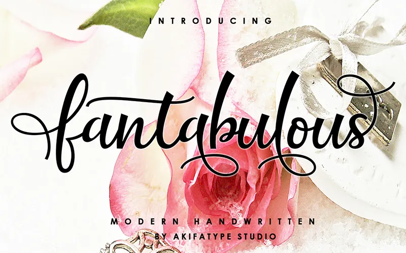 A preview of Fantabulous- a modern font included in the bundle