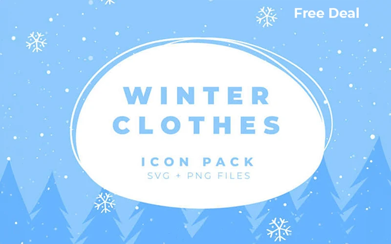 Winter Clothing Icons Freebie
