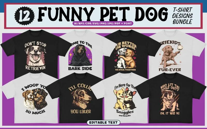 Funny pet dog Tshirt design