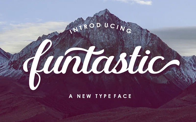 A preview of Funtastic- a new cursive font included in the bundle