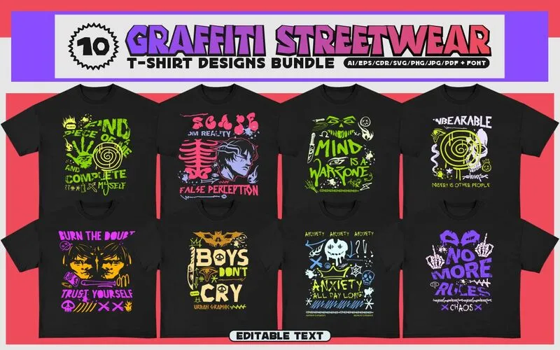 Graffiti Streetwear T-shirt design
