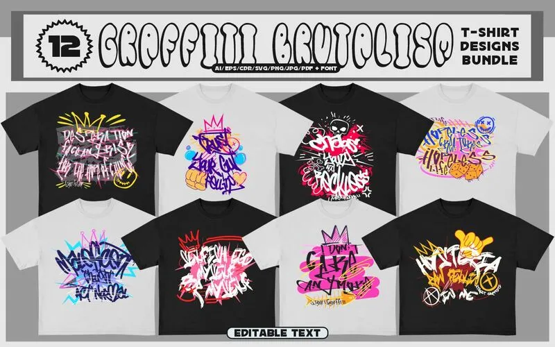 Graffiti brutalism Tshirt design