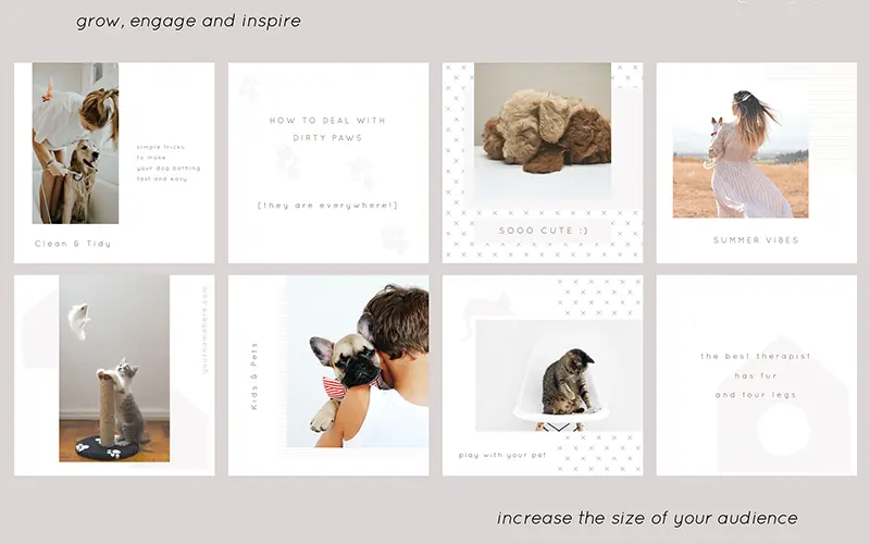 Collage of versatile desigs for pets ig