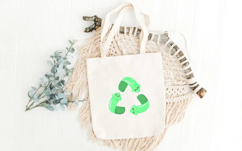 An eco clipart image used to design a handbag