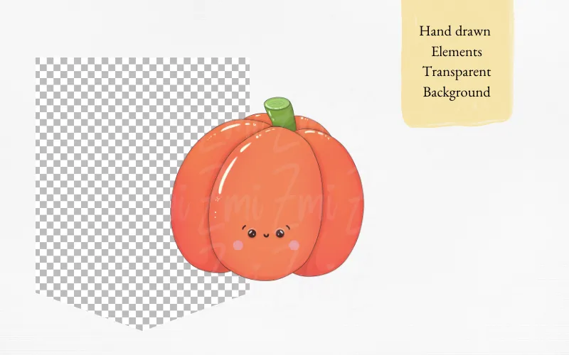 A thanksgiving clipart element with a transparent background