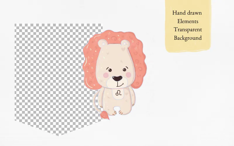 An bear Zodiac signs clipart with a transparent background