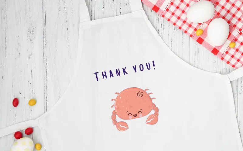 Preview of Capricorn Zodiac signs clipart on an apron