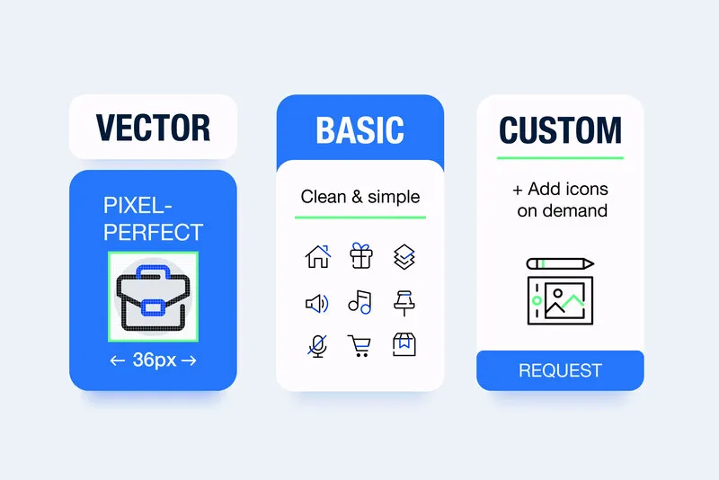 Preview of vector line icons