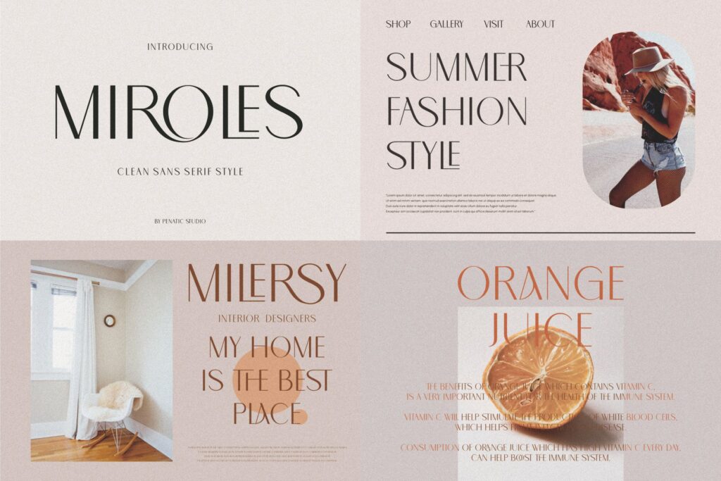 A collage of modern ligature fonts included