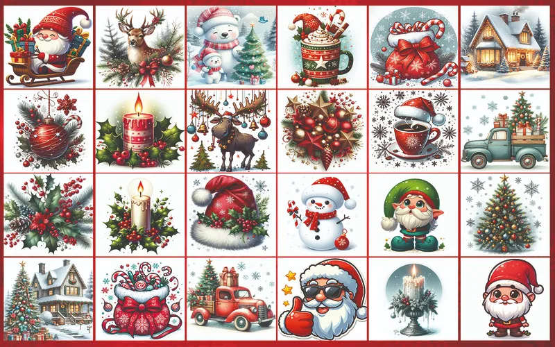 Collage of Christmas images