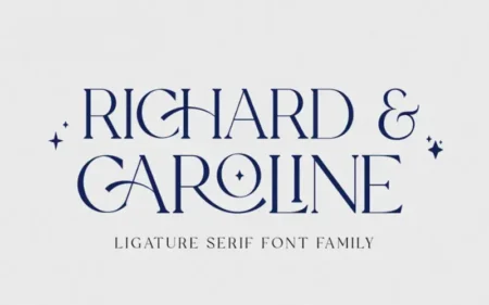 A preview of the Ligature Serif Font Family