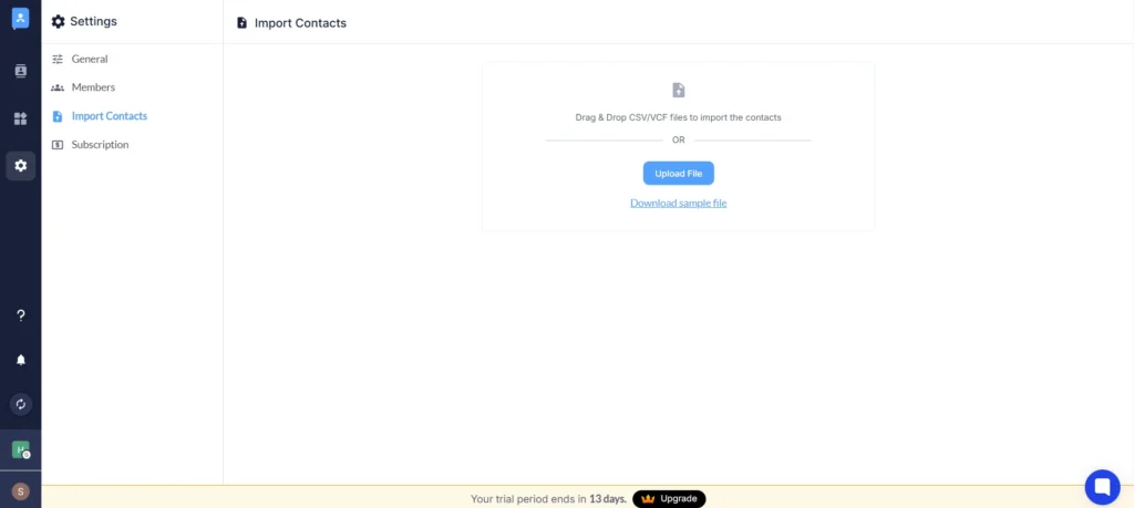 Import Contacts Feature UI